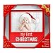 Lil Peach My First Christmas Silver and Red Photo Frame, Baby's First Christmas Picture Frame, Baby Holiday Keepsake, Gift For New And Expecting Parents