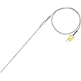 MECCANIXITY K Type Thermocouple with Plug, Meter Temperature Sensor Probe -50 to 1100°C(-58 to 2012°F) Stainless Steel, 3.2x3