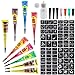 43pcs Free Tattoos Templet,Oruuum India Tattoo Ointment Kit, Conical Temporary Art Tattoos Painting, Black2, Brown, Lake blue, Red, Rosy red, 6Pcs (8_color)