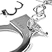 Police Toy, Police Metal Handcuffs Heavy Duty Diecast with Whistles Police Costume for Kids and Boys Party Favors Costume Props Alloy, 9 PCS