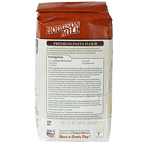 Hodgson Mill Semolina Pasta Flour, 2-Pounds (Pack of 6)