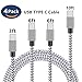 USB Type C Cable, VPR [4 Pack 3ft/6ft/6ft/10ft] Nylon Braided Type A to C Data Charging Cable for Samsung Galaxy S8/ S8+ Plus, Note 8, Z981, LG G6 G5, Nintendo Switch, Nexus 6P 5X (Silver White)