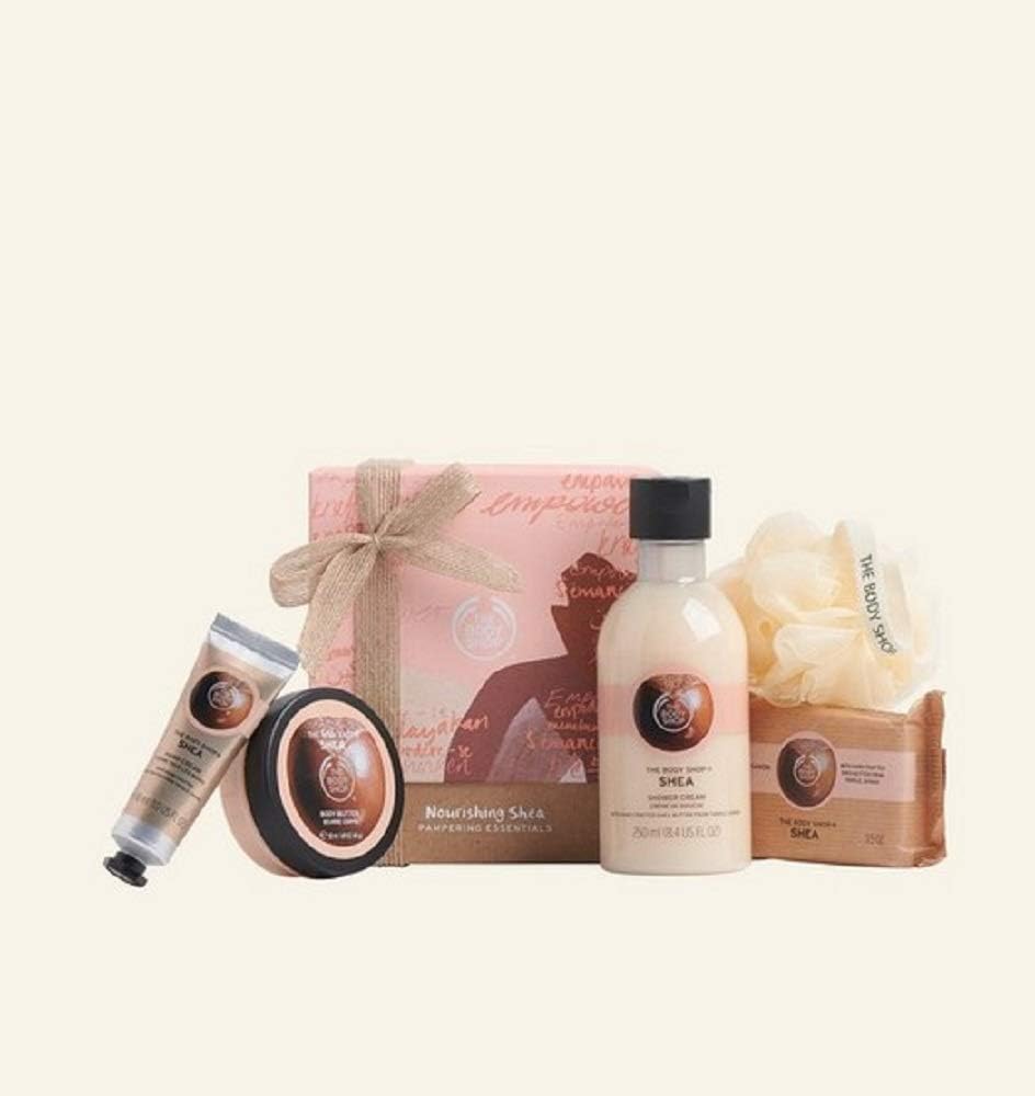 The Body Shop Shea Pampering Essentials Gift Set Body Butter Soap Hand Cream
