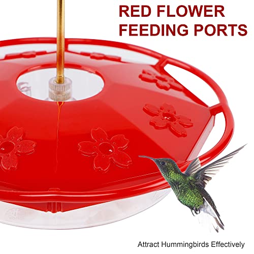 Juegoal 12 oz Hanging Hummingbird Feeder, 2 Pack Outdoor Hummingbird