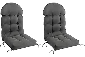 FUNBERRY Adirondack Chair Cushions Set of 2,Outdoor Chair Cushions,Improved Comfy Patio Chair Cushions,Rocking Chair Cushion,Cushions for Adirondack Chairs,High Back Patio Chair Cushions