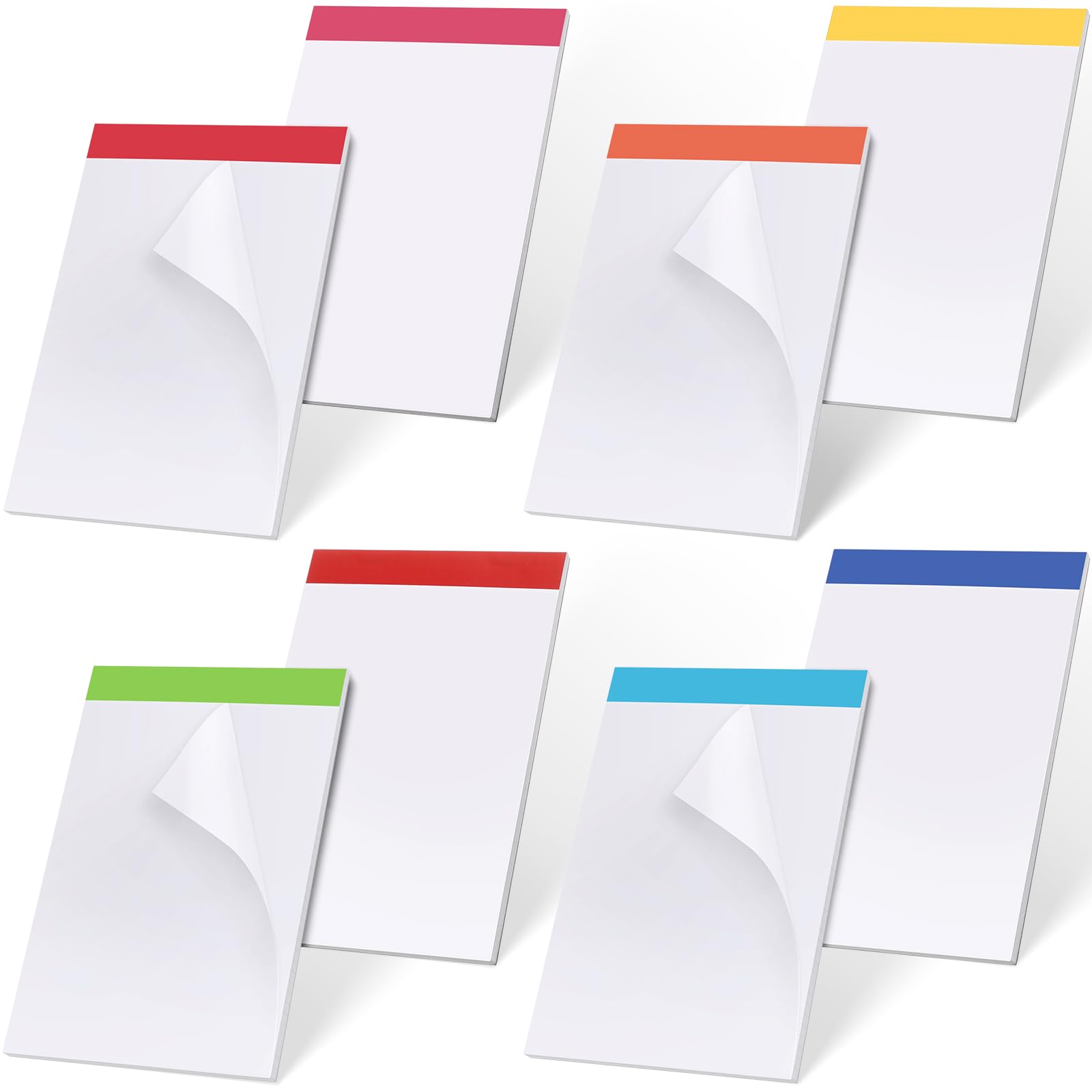 Photo 1 of Jetec 8 Pcs Blank Notepad 5 x 8 Inch 50 Sheets Per Notepad Tearable Memo Pads for Drawing Writing Blank Scratch Pads Notebook for Office Supplies Grocery Shopping