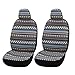 SOBONITO Car Front Seat Covers,Boho Baja Strip,Heavy Duty Blanket Cloth,Universal Size,1 Pair,Blue (FR-B)