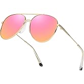 DreamCalf Tangle Free Aviator Sunglasses Polarized Sun Glasses for Women Men with UV Protection Fashion Trendy Shades