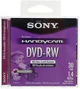 Sony DVD-RW Mini Disc 1.4GB 30 Min Rewritable for Mini Disc DVD Players view 1
