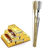 Piave Golden Plated Toothbrush Tynex Bristle Medium, Gold