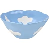 Koythin Cloud Shaped Ceramic Soup Bowl, Blue Sky White Cloud Cereal Bowl | Aesthetic Cloud Tableware, Fit Oatmeal Pasta Fruit Soup; Cute Kitchen Bedroom Decor