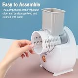 Bouncy Electric Cheese Grater Salad Maker Slicer Vegetable Chopper 3 Blades view 4