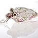 Erlvery DaMain Pack of 24pcs 8cmx14cm Roses Pattern Double Drawstring Cotton Linen Jute Cloth Sack Muslin Bags Jewelry Pouch Reusable Bags Souvenir Gift Bag