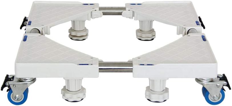 NUBAO Large appliance base Folding base Multi-functional platform washing machine/Dryer/ cupboard/refrigerator 360 degree 8 rotation mobile Adjustable Lockable base white