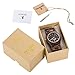 Men's Wooden Watch, Sentai Handmade Vintage Quartz Watches, Natural Wooden Wrist Watch