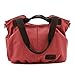 BMC Womens Canvas Double Top Handle Shoulder Tote Shopper Handbag