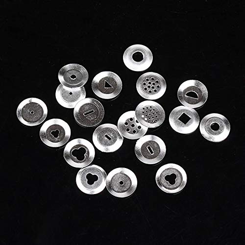 Wffo 19 Discs Polymer Clay Fimo Extruder Craft Sculpey Sculpting Sugarcraft Tools (Silver)