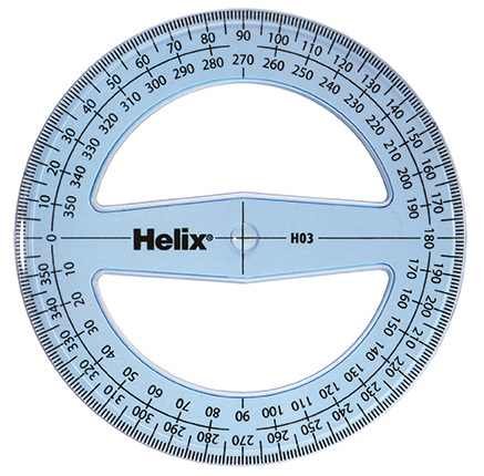 Bulk Price - HELIX 10cm / 360 degree Protractor H03 - PACK OF 10