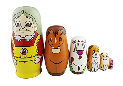 Winterworm Set of Cutie Lovely Grandma Wearing an Bee Apron Farm