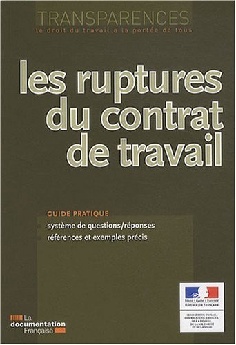 Les  ruptures du contrat de travail