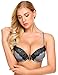 Ekouaer Women's No Side Effects Full Coverage Underwire Bra,Lace Gray,38B
