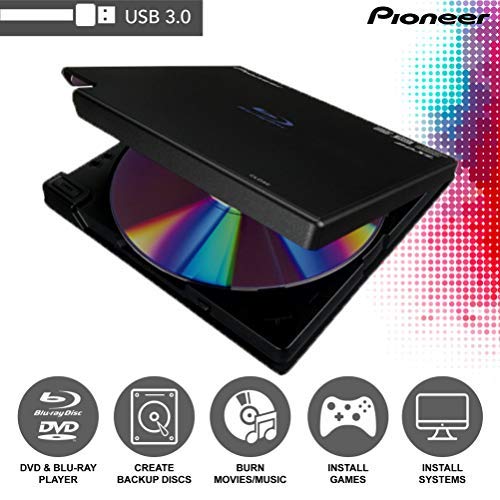 Pioneer BDRXD05B 6X Slim Portable USB 3.0 BluRay Burner (Black