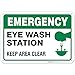 Eye Wash Station Sign, Emergency Sign, 10x7 Rust Free Aluminum, Weather/Fade Resistant, Easy Mounting, Indoor/Outdoor Use, Made in USA by SIGO SIGNS primary