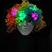 Fun Central AD152, 1 Pc Rainbow Colored LED Light Up Wig, Afro Wig, Afro Curly Hair, Cosplay Wig, Rainbow Wigs for Kids