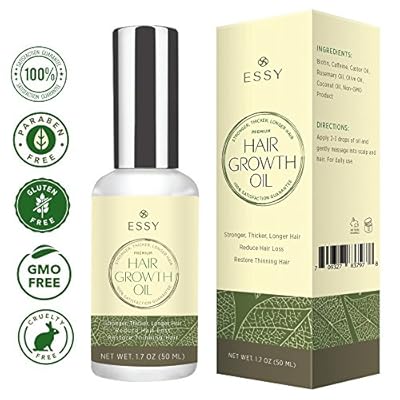 Natural Growth Hair Oil with Caffeine - Hair Growth Oil for Stronger, Thicker, Longer Hair