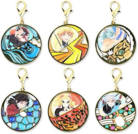 Amazon 鬼滅の刃 ステンドグラスキーホルダー 全6種セット 竈門炭治郎 我妻善逸 嘴平伊之助 冨岡義勇 煉獄杏寿郎 宇髄天元 アニメ 萌えグッズ 通販