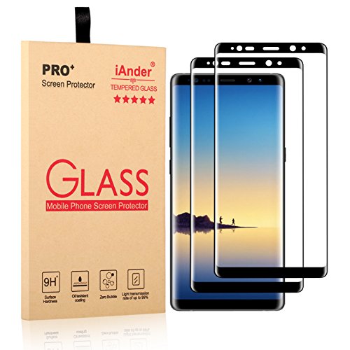 Iander [2-pack] galaxy note 8 screen protector [3d glas…