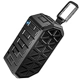 DLAND Water Resistant Wireless Bluetooth Speaker - IPX6 Waterproof, HD Audio, Built-in Mic, Support 3.5 mm Audio Jack - Heavy Duty Dust Proof, Shockproof, Ultra Portable 【Best Outdoor Speaker】