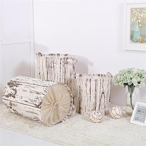 HYPPlery Waterproof Canvas Laundry Hamper Bag Tree Pattern Clothes Storage Baskets