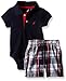 Nautica Baby Short Sleeve Polo Core Bodysuit Set, Sport Navy, 0-3 Months