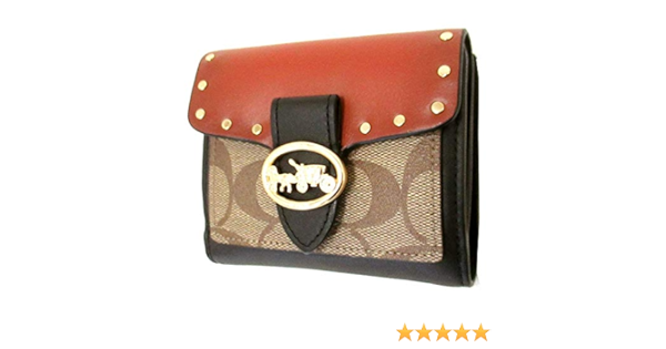 coach small wallet in signature canvas