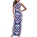 Soly Tech Women Slim Long Maxi Boho Evening Party Dress Beach Printed Sundress