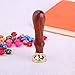 Whitelotous Retro Wood Stamp Magic Array Sealing Wax Antique Stamp with Beech Handle for Important Documents (D)
