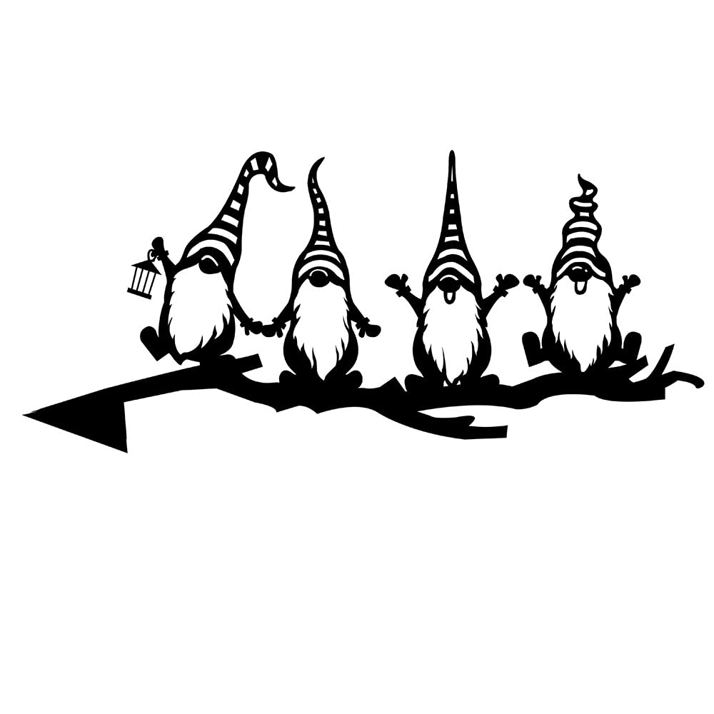 CENPEK Steel Branch Gnomes Decoration Easter Cute Hollowed Out Steel Garden Gnomes Statue for Home Garden Yard Art Patio Outdoor Decorations