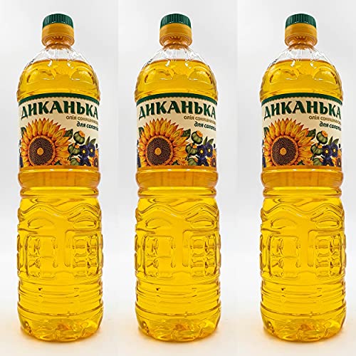 Sunflower Oil "Dikanka Ukraine" Unrefined 0.85L (29 Fl Oz), Pack Of 3