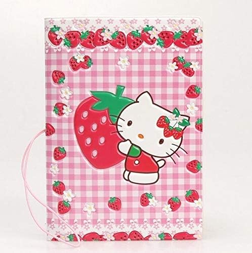 Accessories 2018 1Pcs Around The World Trip Map Travel Passport Holder Covers PVC Leather Id Card Bag School Wallets for Student Kids Gift - (Color: Hello Kitty)