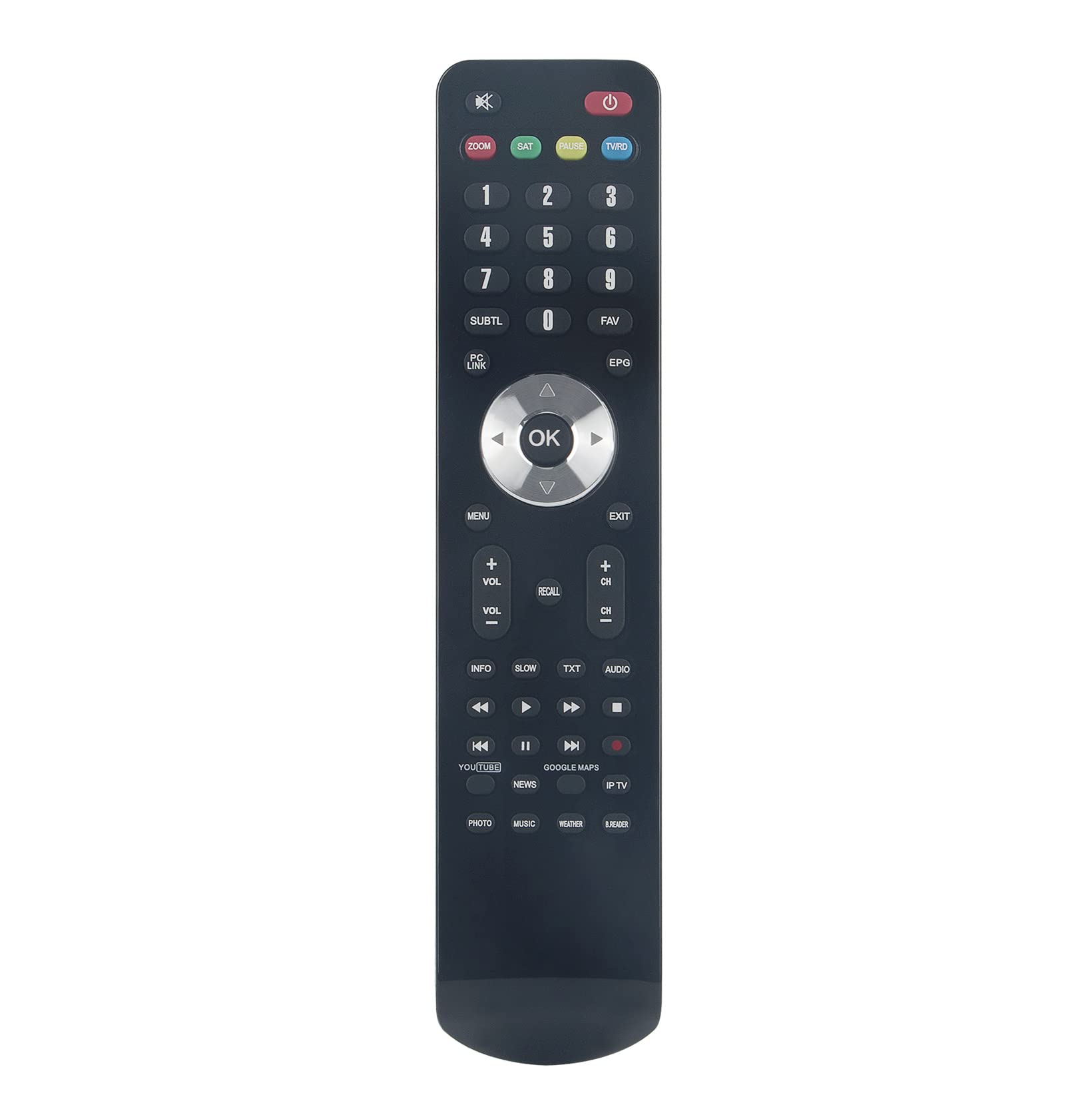 AULCMEET Replacement Remote Control Compatible with Tiger Red Satellite Receivers Z400, Z500, Z99, Z800 and Gazal 2000 Gazal 3000