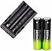 Gloous 4Pcs 18650 2800mAh Li-ion Rechargeable Battery, 3.7V Li-ion Batteries with Charger,Widely Used for Flashlight Headlamp