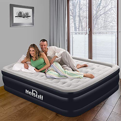 Mersuii Air Mattress Queen Size Portable Inflatable Airbed with Built-in Pump Durable Air Mattress Full Storage Bag Included (78x60x20 inch) - Thumbnail 4