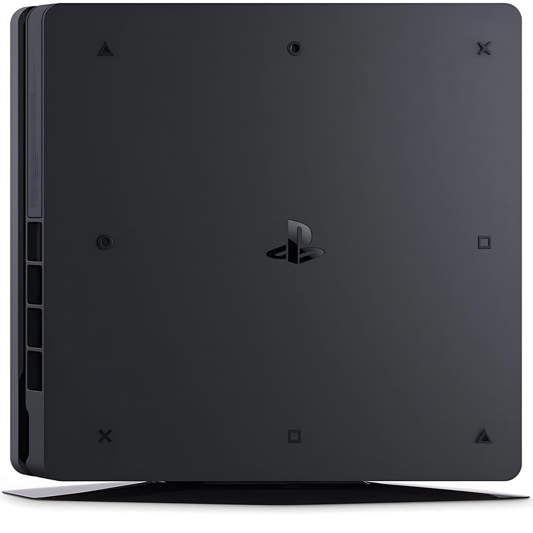 PlayStation 4 Slim 500GB Console Bundle - Includes the PS4 Slim Console 500GB, 2 Dualshock 4 Wireless Controllers, MicroUSB Charging Cable, HDMI cable, Wired Earbuds and Microfiber Cloth (Renewed)