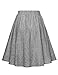 Allonly Women's A-Line High Waisted Button Front Drawstring Pleated Midi Skirt With Elastic Waist Knee Length Black Small   Medium
