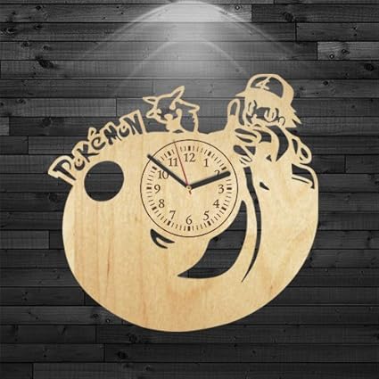 Amazon Com Vinylcity Pokemon Wood Clock Disney Birthday Gift