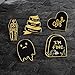 Romanticworks Enamel Lapel Pin Set Badge Pins Women Girls Backpacks Jackets (P - 5 Pack)
