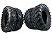MASSFX 25x8-12 Front (2) & 25x10-12 Rear (2) Tire Set for All-Terrain (ATV), Utility-Task (UTV), and Side-by-Side (SxS) Vehicles - 6-Ply with 1/2