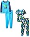 Gerber Boys' Little Baby and 4 Piece Cotton Pajama Set, Dino Roar, 3T