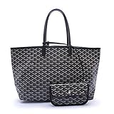Rosvin Lady Shoulder Bag 2 Piece Tote Bag Pu Leather Handbag Purse Bags Set(C1)